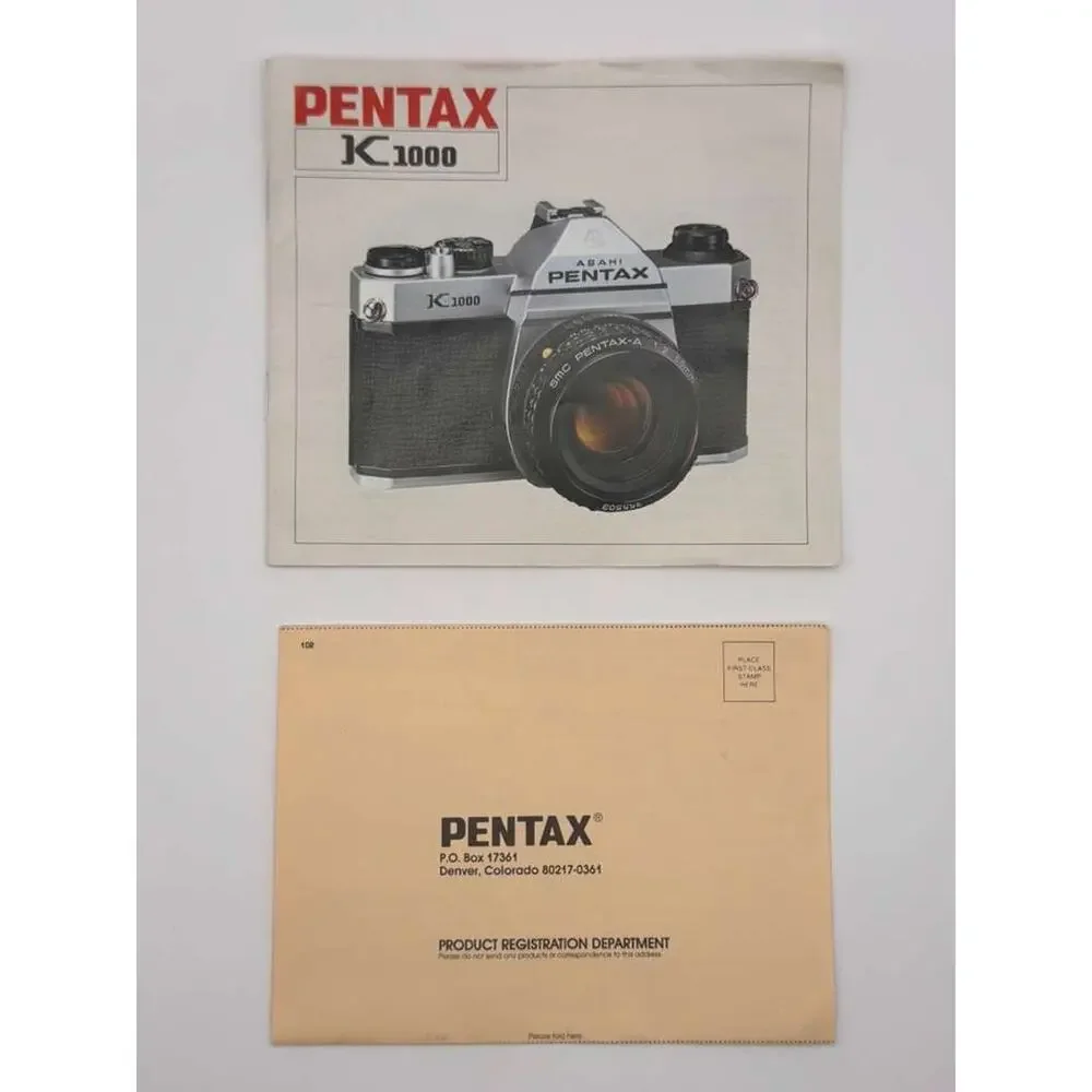 Pentax K1000 35mm SLR Film Camera SMC Pentax-A 50mm F2 Lens Manual Tested